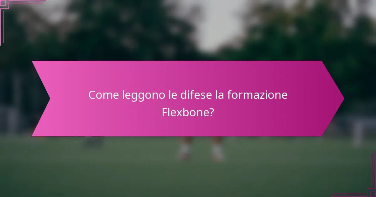 Come leggono le difese la formazione Flexbone?