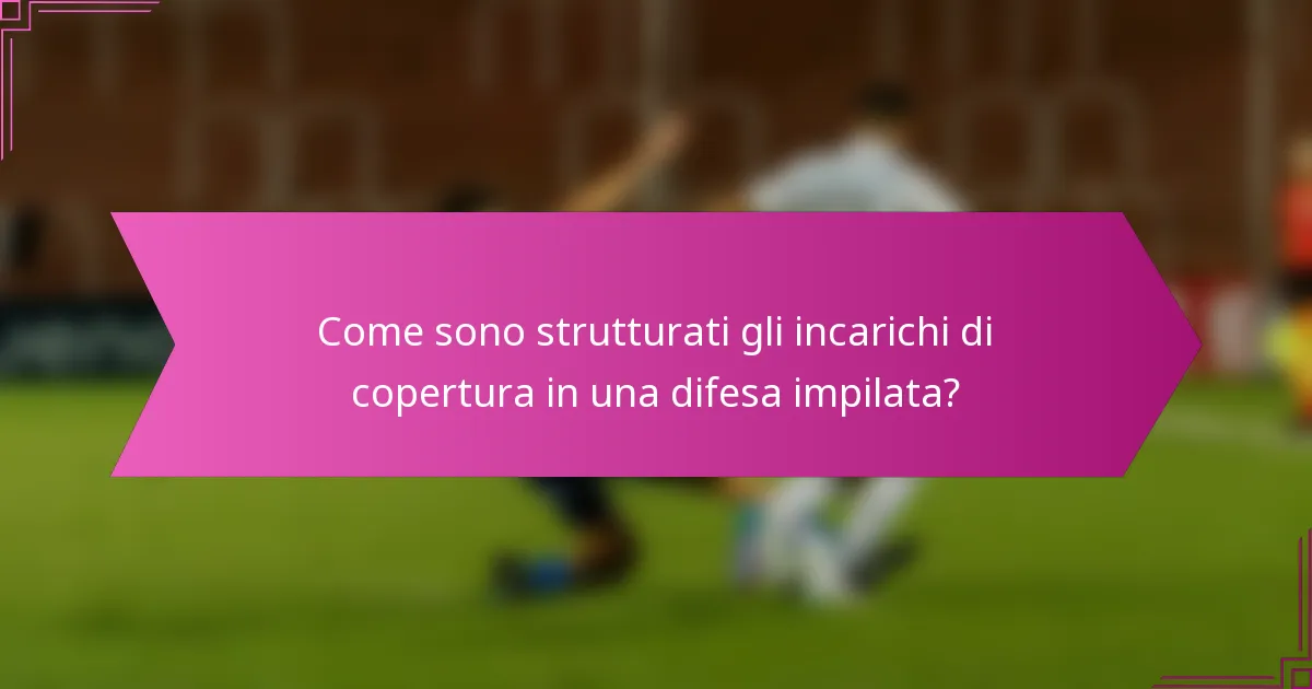 Come sono strutturati gli incarichi di copertura in una difesa impilata?